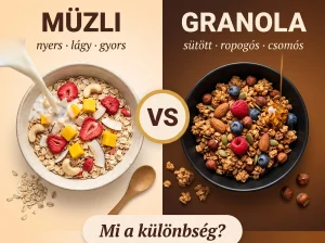 Bio müzli vagy granola? Mi a különbség, és melyiket válaszd? – borítókép – Bionuss blog